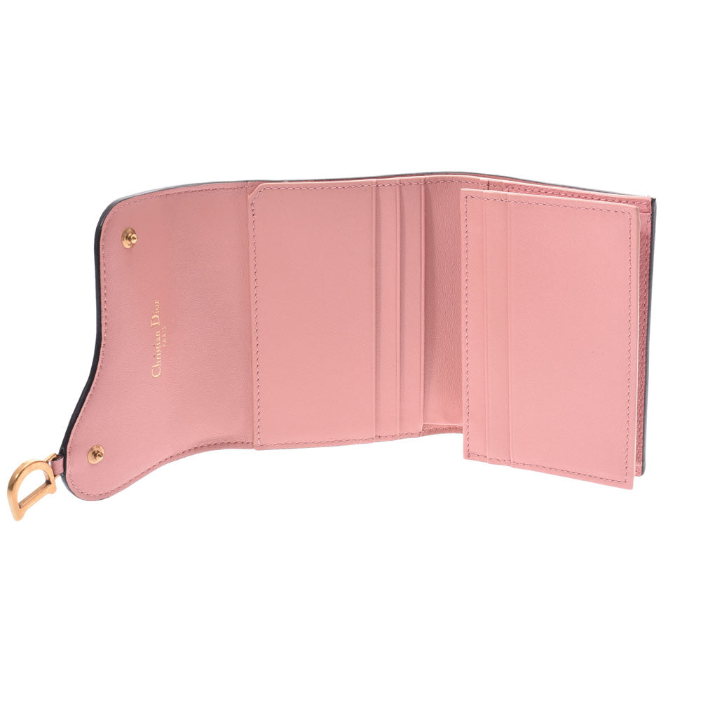 1/3限定値下げ】即購入◎Dior ピンク キルティング 三つ折り財布 Dior