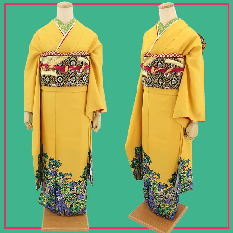 振り袖フルセット長襦袢付金彩刺繍金通し全通帯239