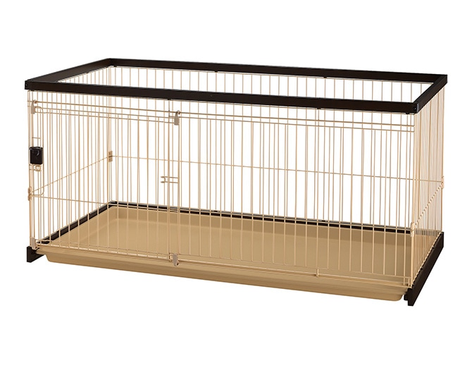 Richell リッチェル 木製お掃除簡単ペットサークル 150-80 ダーク