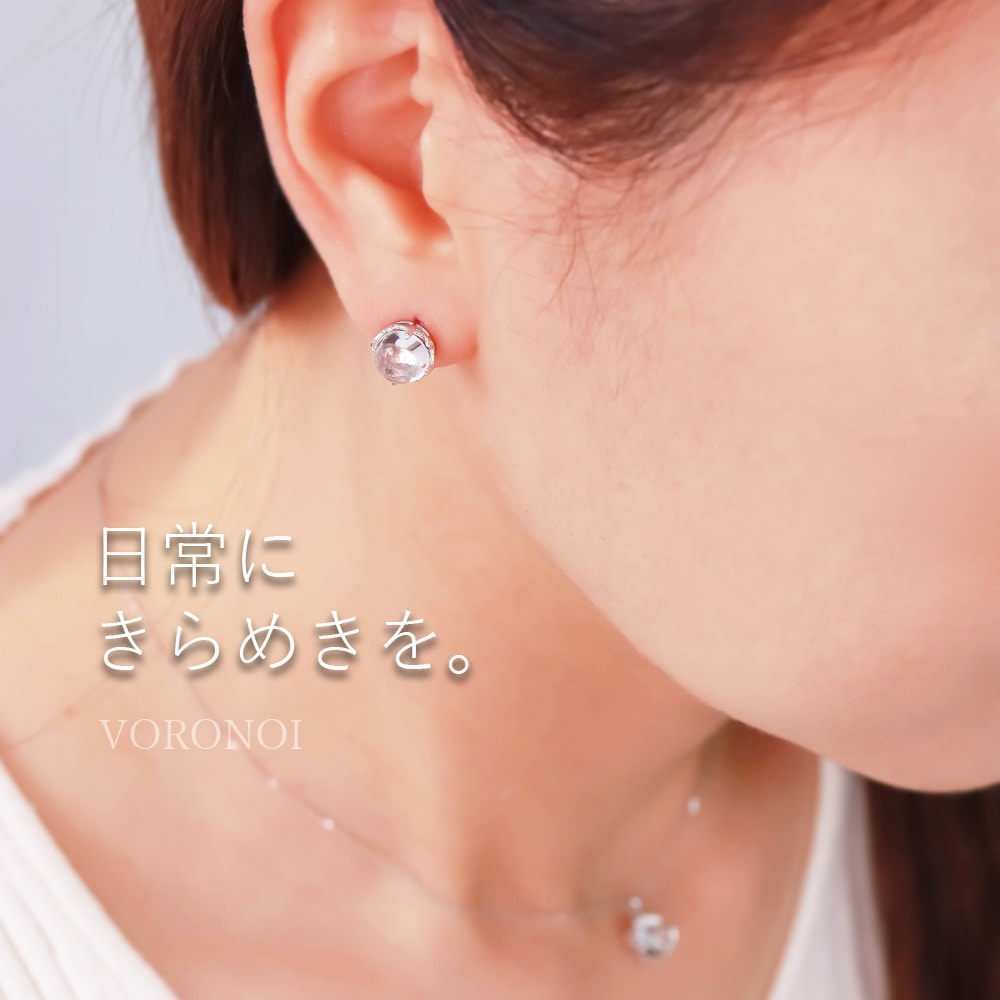 MINAMO -Cabo- K10WG クリアクォーツピアス