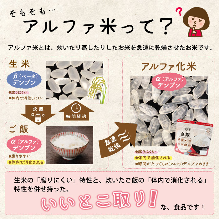 アルファー食品 安心米 とうもろこしご飯 100g ｜ あんしんの殿堂 防災館