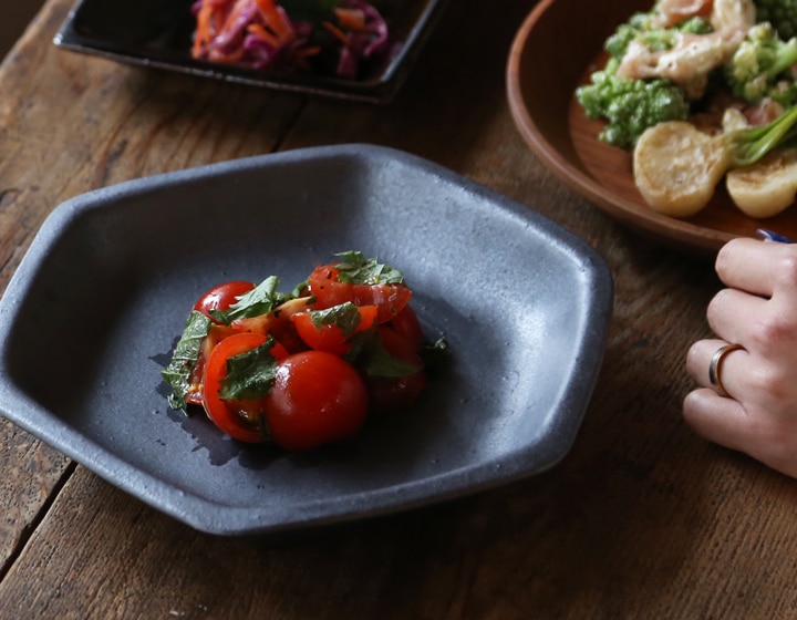 NO420 長皿 丸紋 切込焼・須恵焼 NO420 長皿 丸紋 切