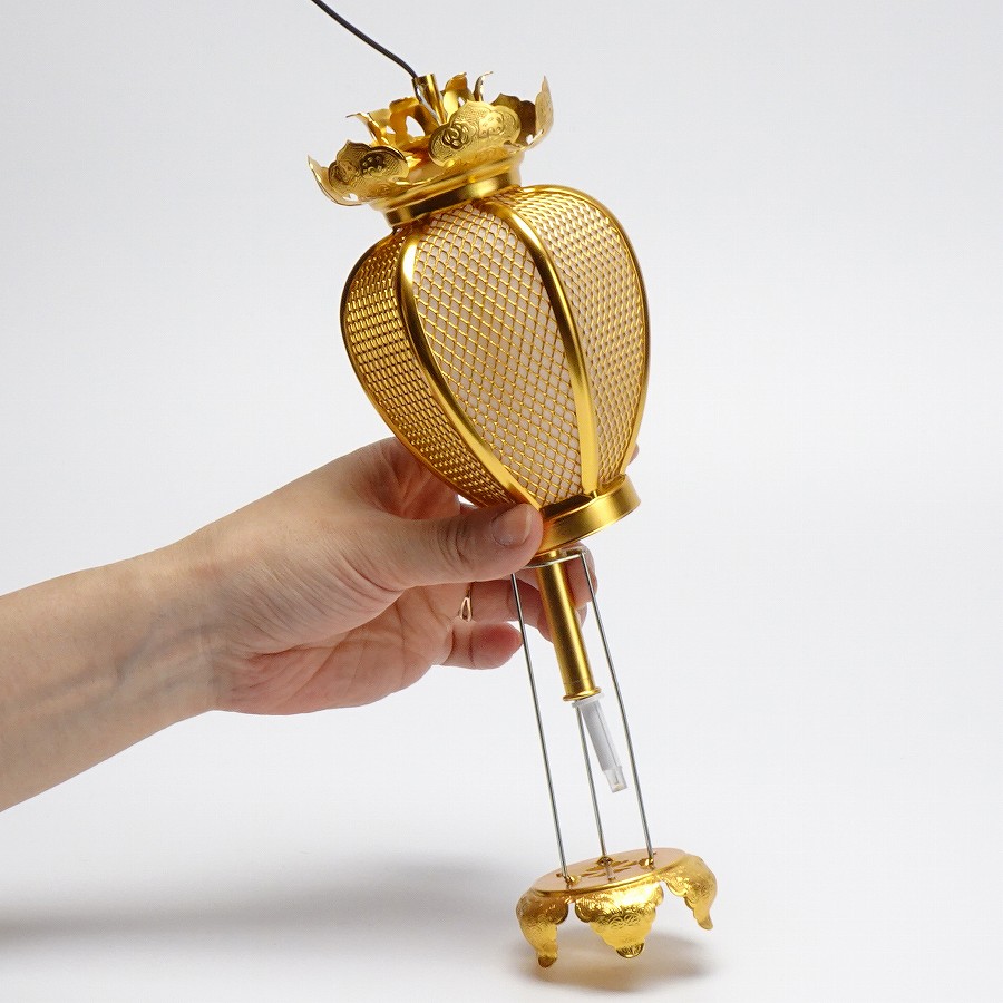 修縁堂】密教法具 摩宝珠燭台灯 供灯壇灯壇灯 宝珠壇灯一対 修縁堂