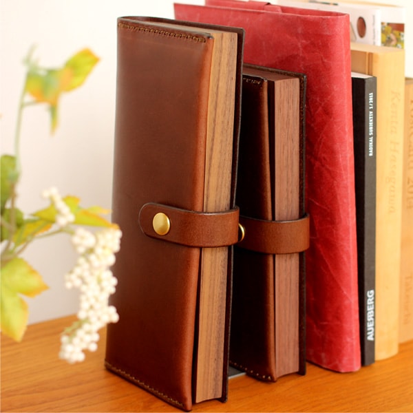 生産終了】【Hacoa×HERZ】「BOOK PENCASE Mサイズ」木と革の職人が作る