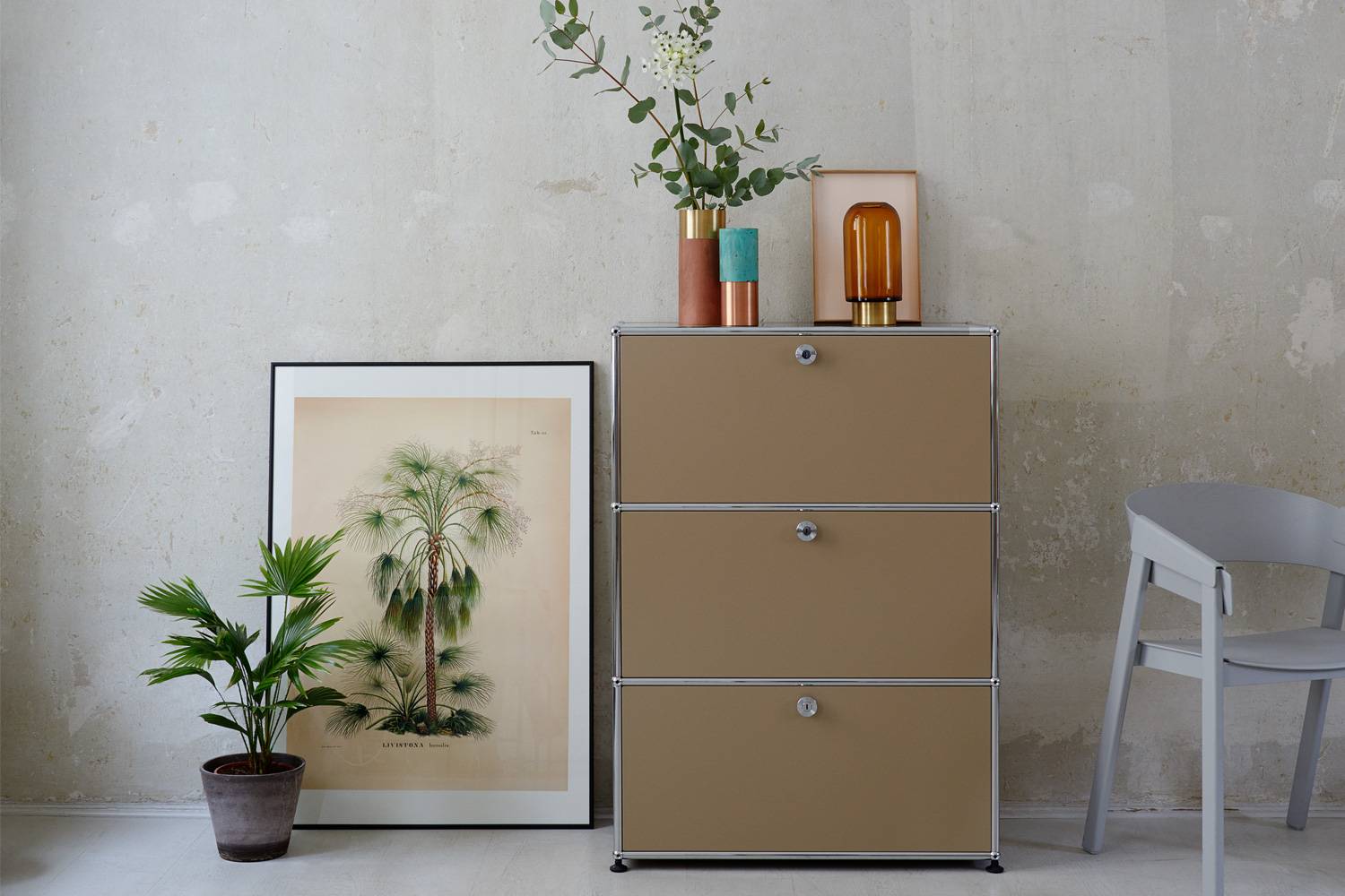 USM Haller（ユーエスエムハラー）キャビネット 2列2段 ベージュ