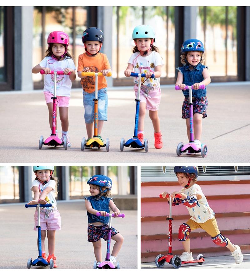 ミニ マイクロ デラックス LED - 16ヶ月～5歳 ｜キックボード、キック