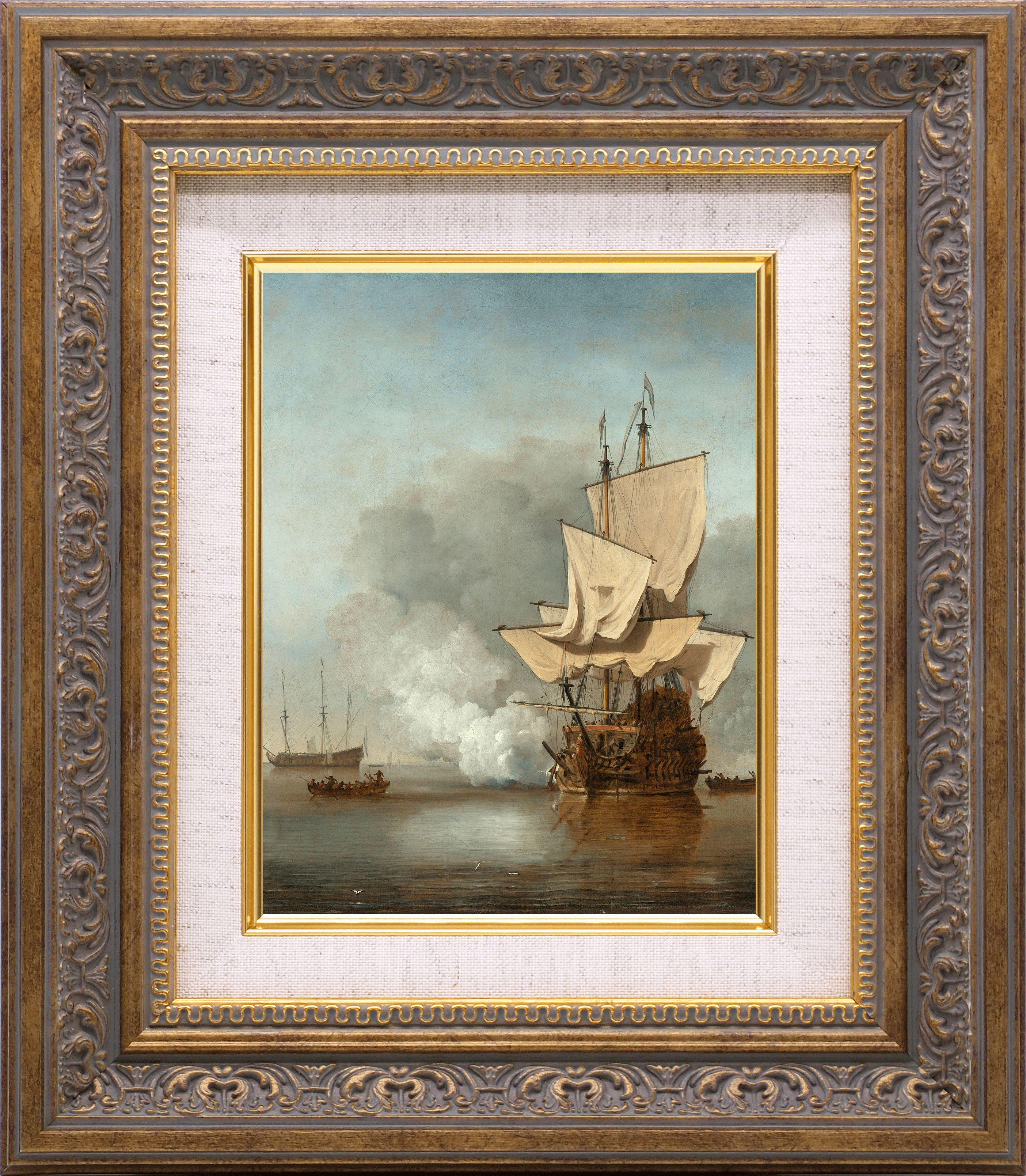 油絵額縁 246/シルバー F50号（1167×910mm） 前面UVカットアクリル仕様