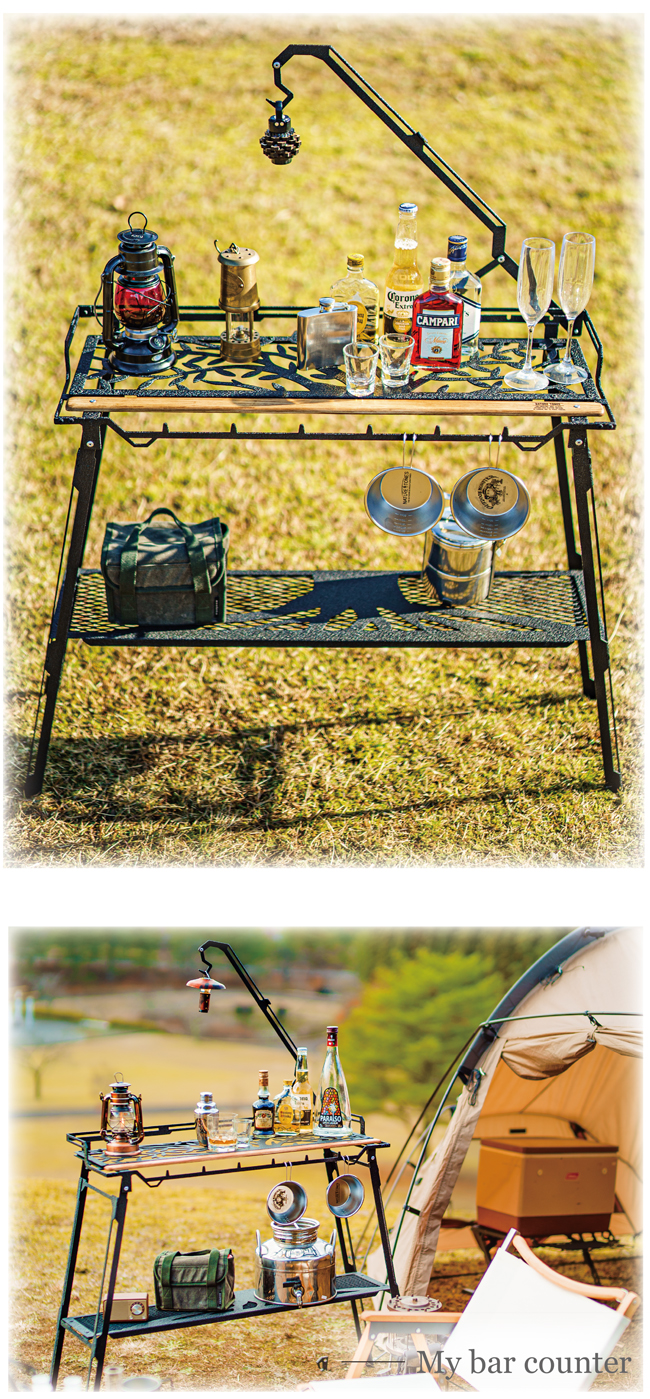 バーカウンターテーブル TAIJYUversion:アウトドアテーブル