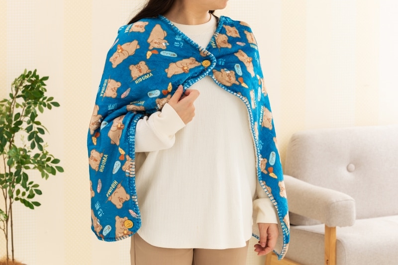 悲熊 あったか3WAYブランケット(ネイビー) | CHARACTERS,悲熊 | キュー