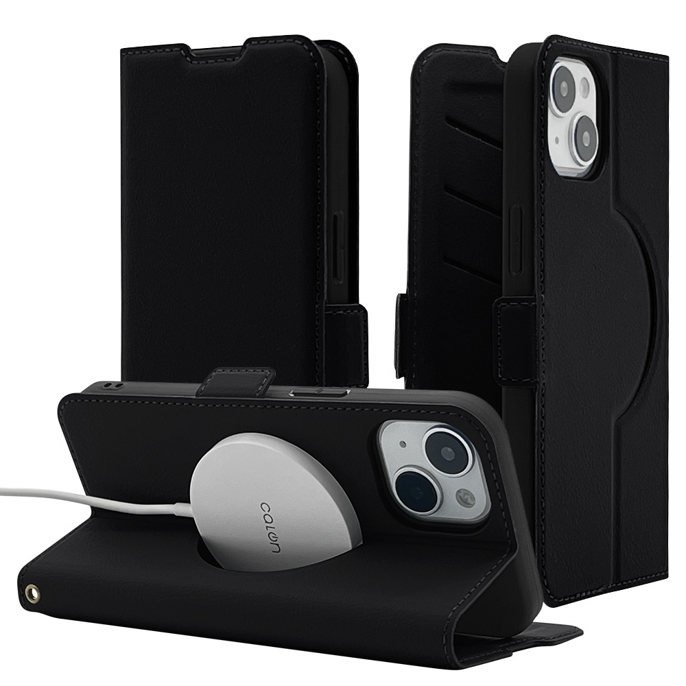 iPhone15 14 13 ケース カバー 手帳型 薄型 耐衝撃吸収 MagSafe対応