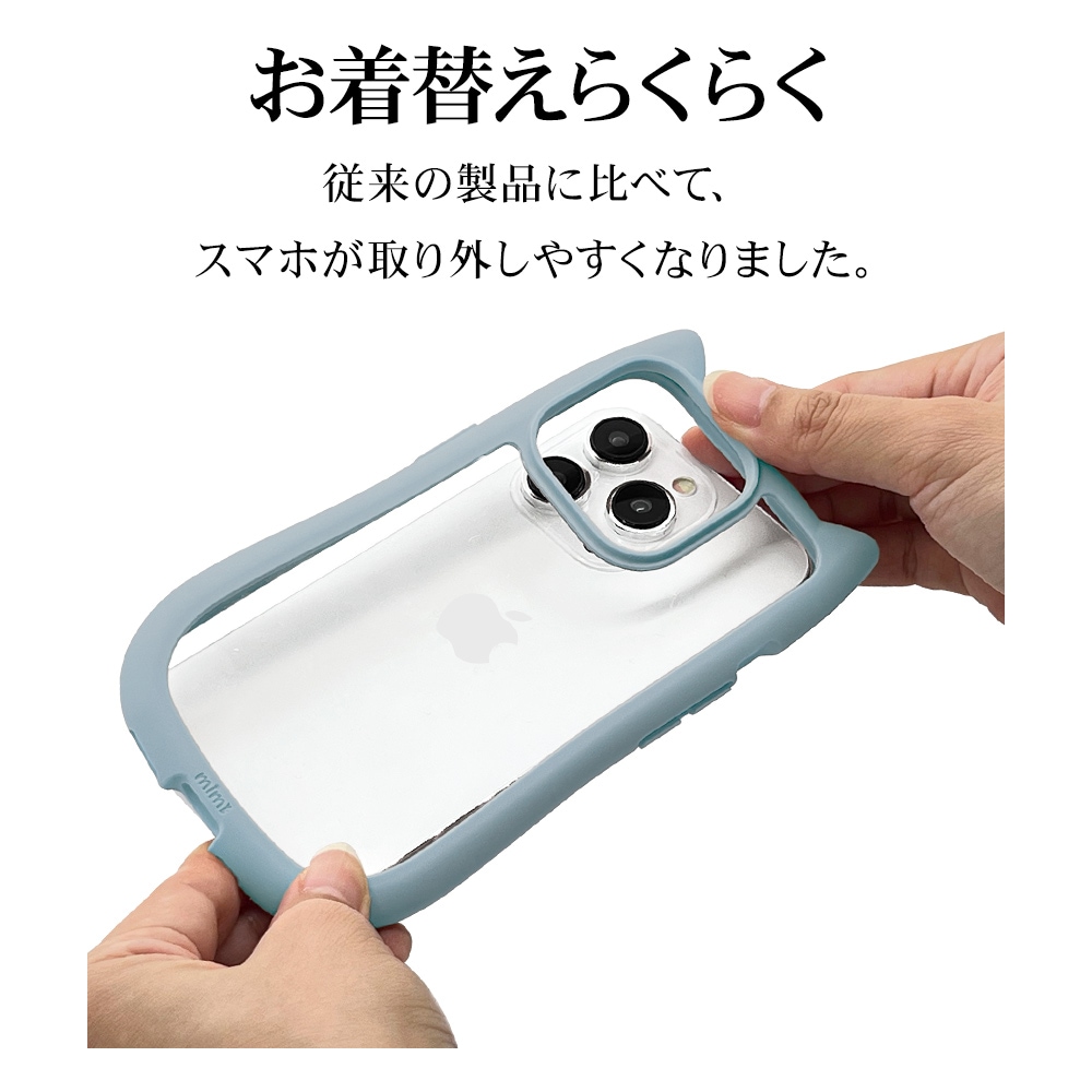 iPhone15 Pro ケース カバー ハイブリッド mimi 猫耳 ネコミミ