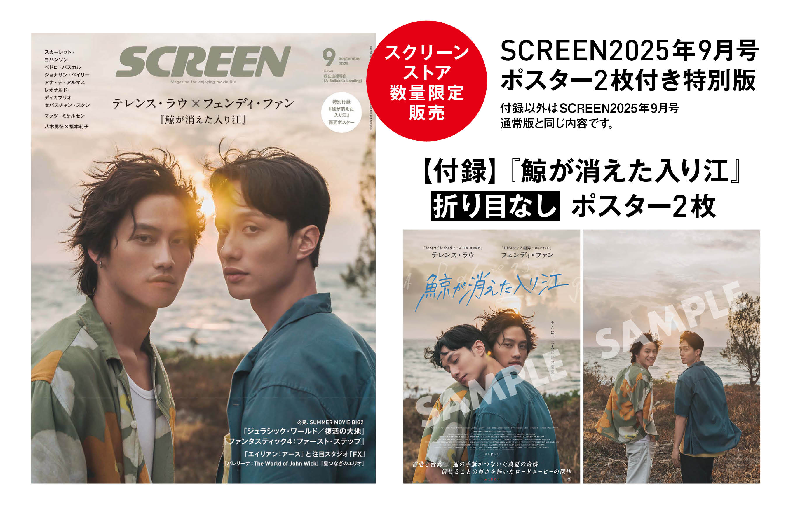 難あり15％OFF《数量限定・折り目なしポスター2枚付き》SCREEN 2025年9
