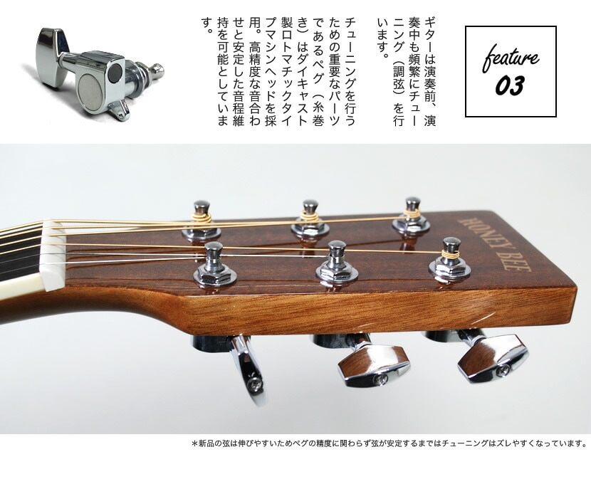 アコースティックギター（エレアコ） HONEY BEE F-16E エレアコ