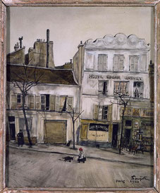 藤田嗣治 「エドガー・キネ大通り」（ホテル・エドガー・キネ