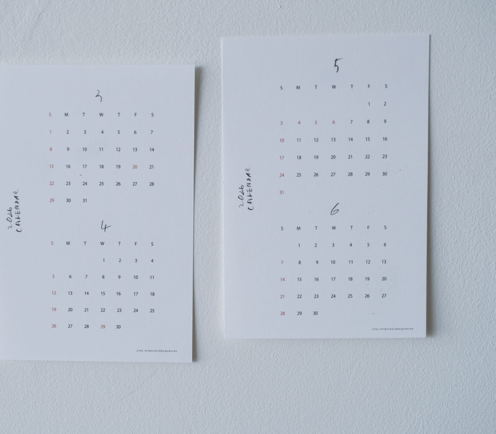 jitsu / 2026カレンダー｜CATAWARA（カタワラ）