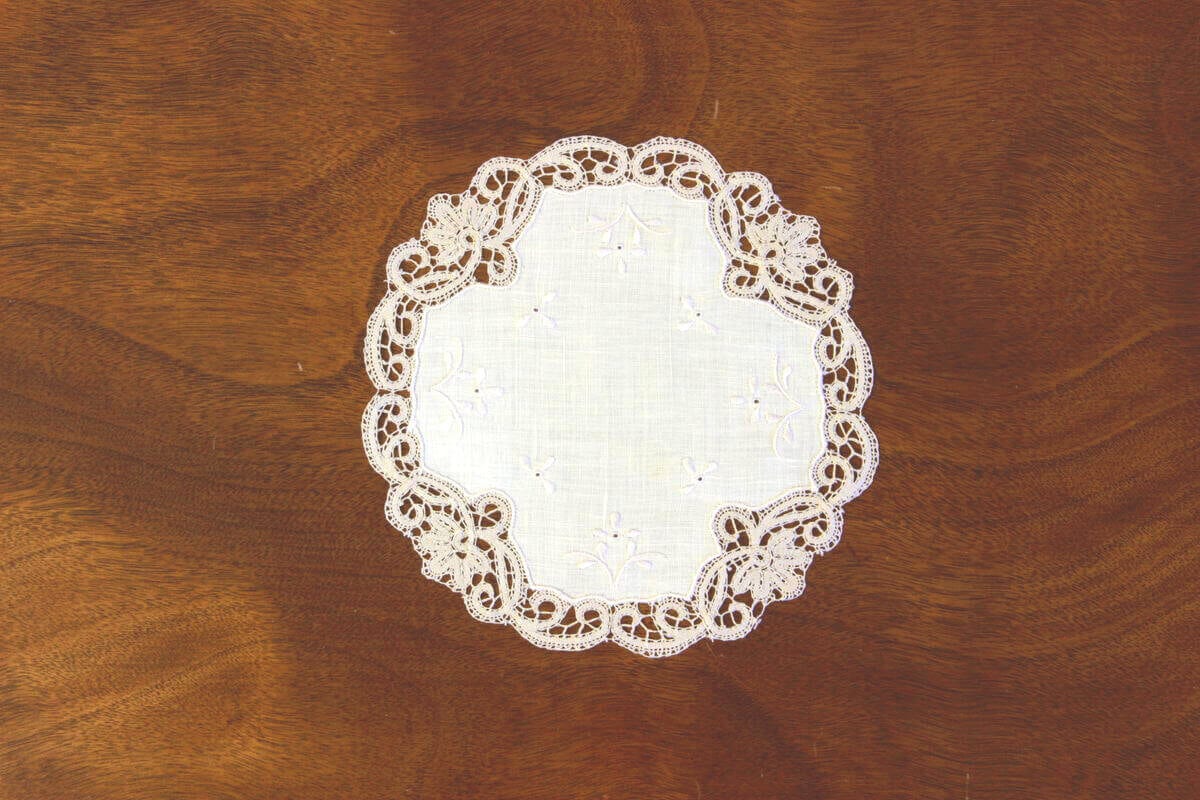 memories ボビンレース ドイリー F95/23 約20cm｜インテリアレース