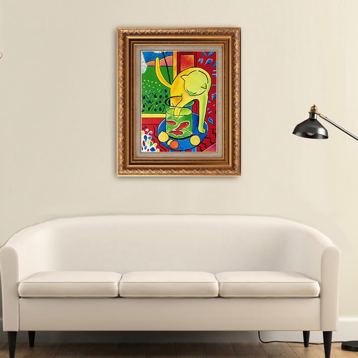 赤い魚と猫 【20号】 アンリ・マティス 【 額縁が選べる 額入り 複製画