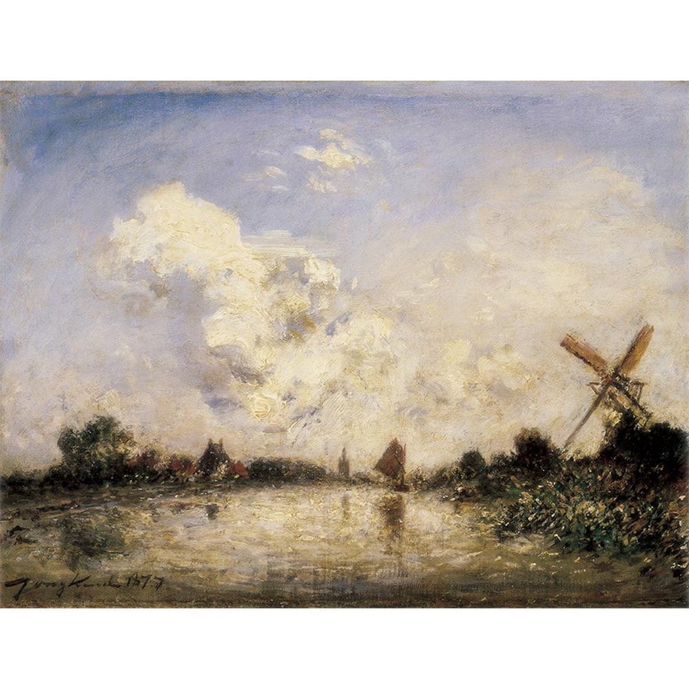 貨車のある風景油絵P6(409×273mm)