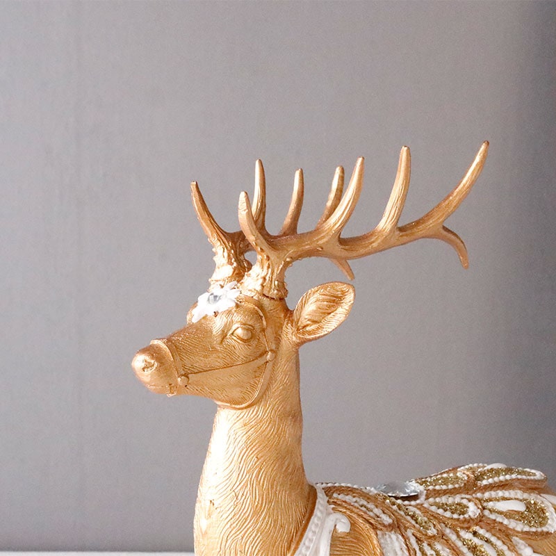 アンティークディア白鹿トナカイオブジェ