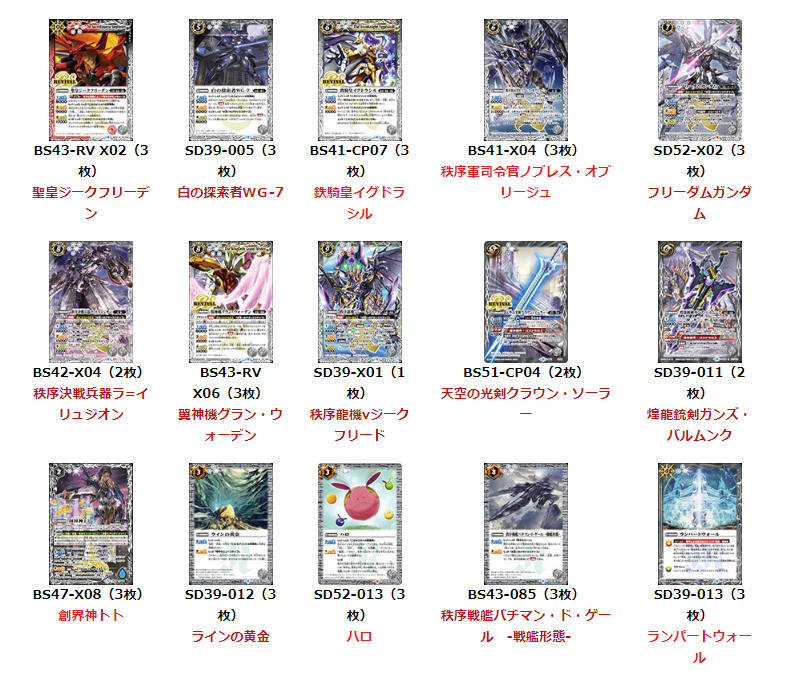 バトスピSEEDオーブ デッキストライクフリーダムガンダムラクス