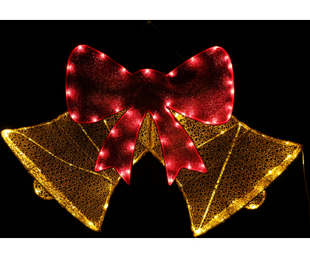 2D LED Mesh Jingle Bells - Good Tidings