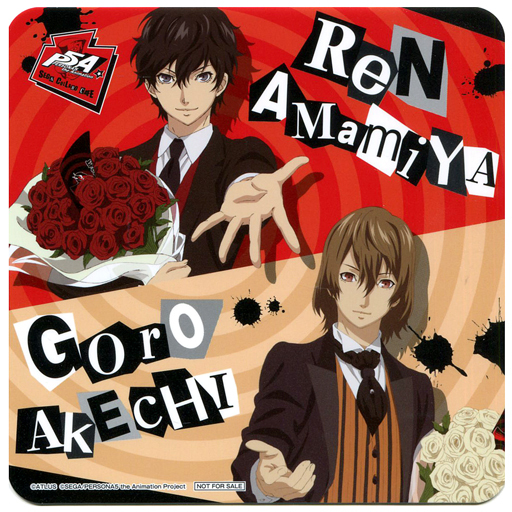 ペルソナ 25th セガコラボカフェ 明智吾郎 缶バ アクスタ コースター