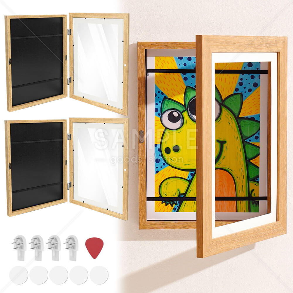 アートフレーム A4サイズ対応 2枚セット マグネット式 ゴムバンド付き