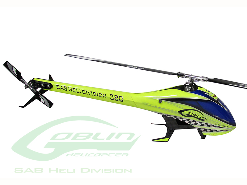 SAB GOBLIN 380 YELLOW/BLUE (with 380mm Black Line Main Blades