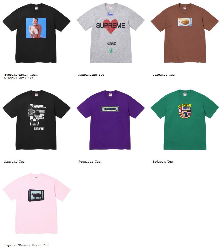 Supreme 25SSのTシャツ一覧 | God Meets Fashion