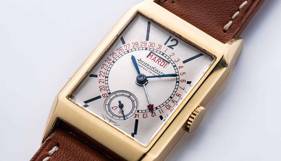 ジャガールクルト ミステリーダイアル 置き時計 1950年代 手巻 8デイズ