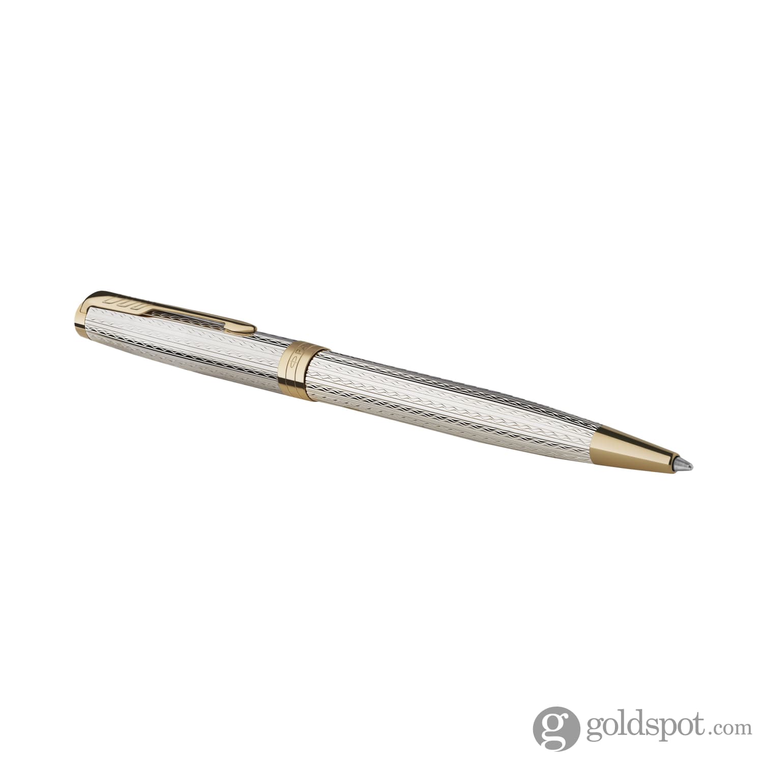 Parker Sonnet Deluxe Ballpoint Pen in Silver Mistral - Goldspot Pens