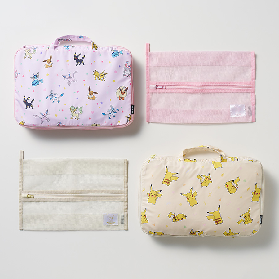 ポケモン メッシュポーチ付き 圧縮オーガナイザー ｜イーブイフレンズ