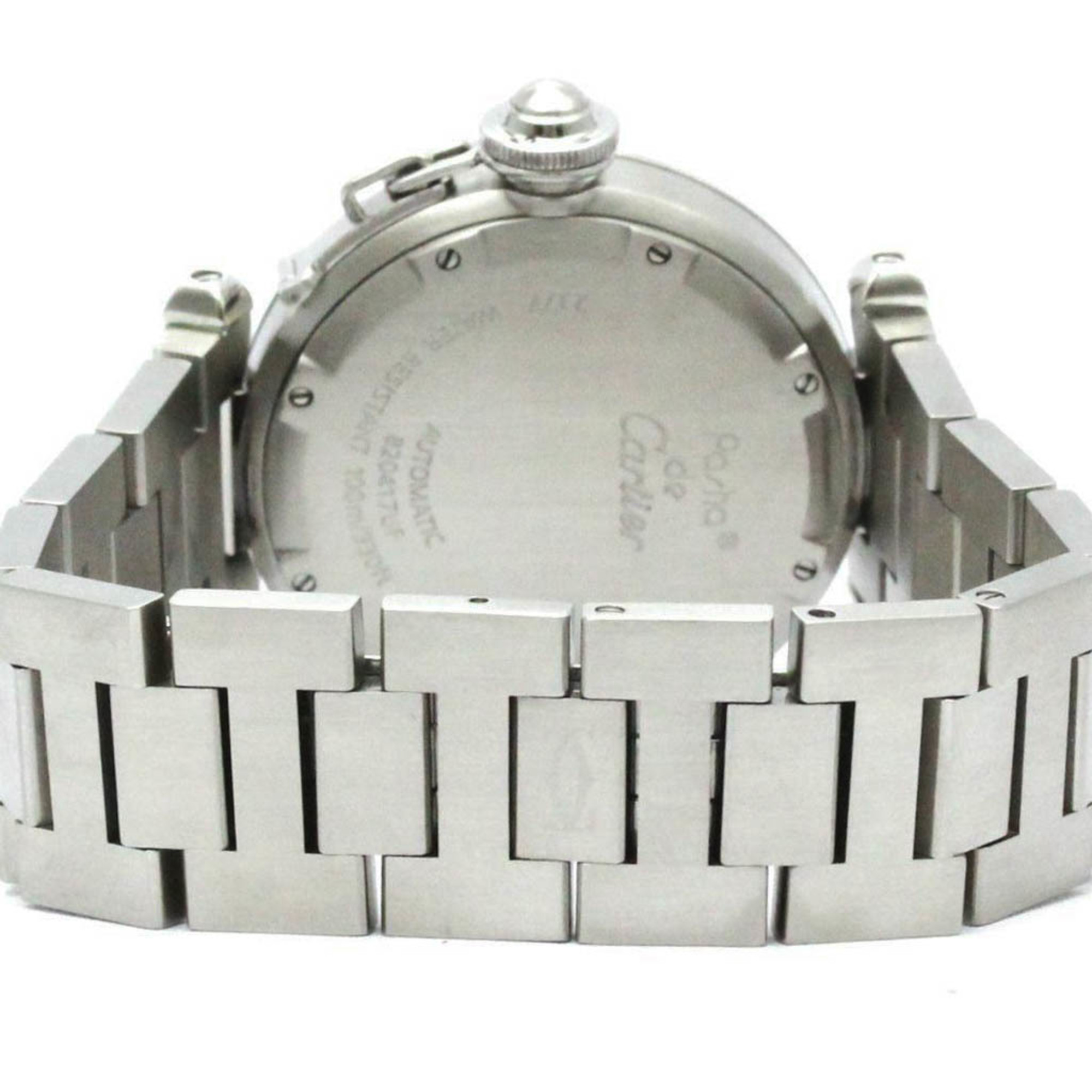 カルティエパシャメリディアンシルバーステンレスCartier 腕時計