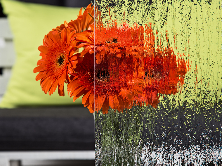 赤色エッチング装飾ガラス 赤色エッチング装飾ガラス