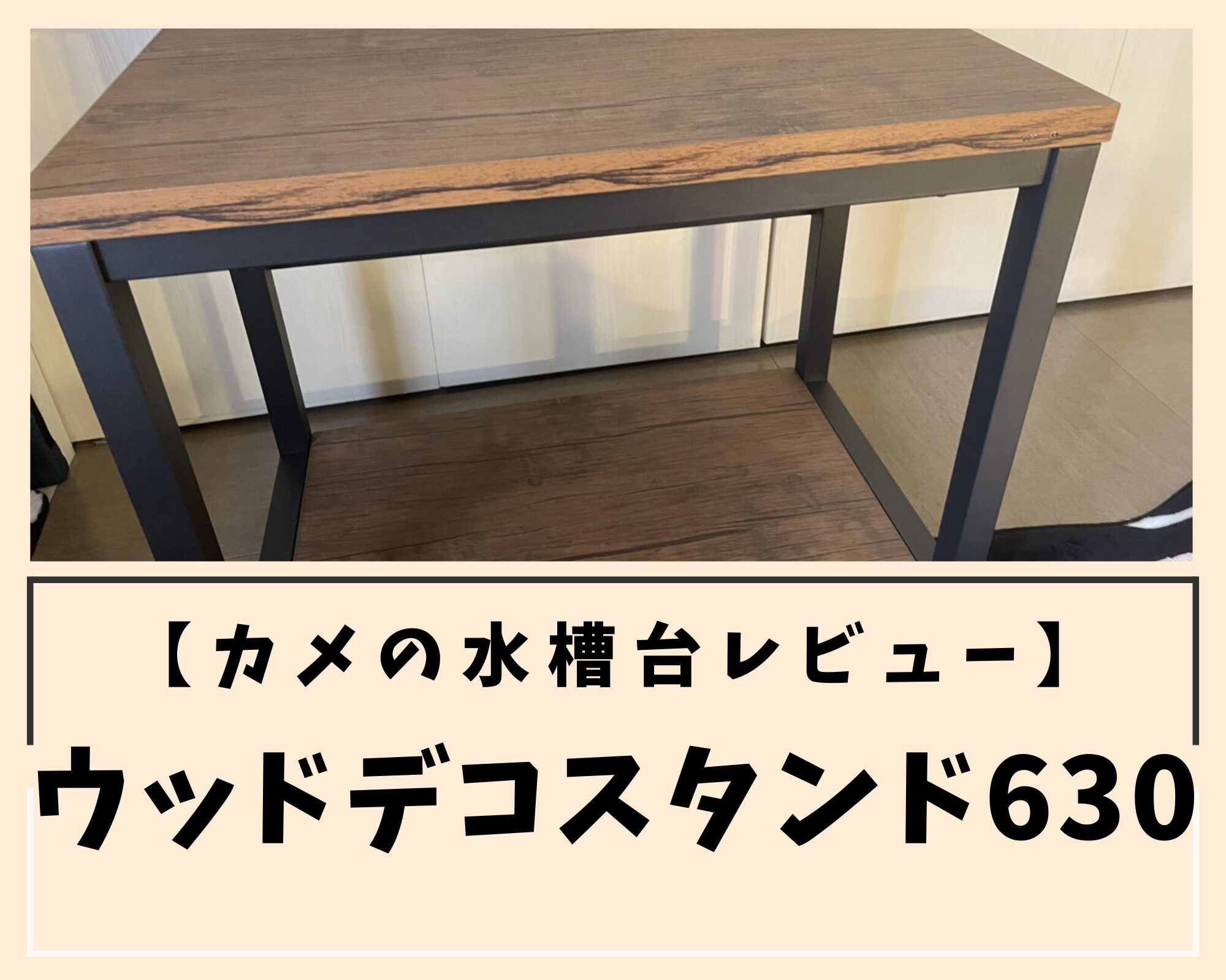 ウッドデコスタンド630をレビュー】ミズガメ飼育におすすめの水槽台