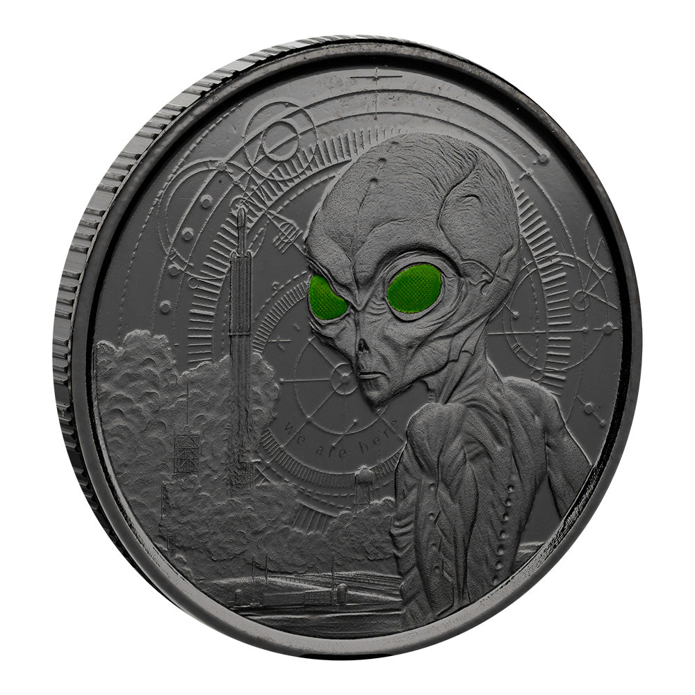 Scottsdale Mint 2021 Ghana Alien 1/2 oz Silver Coin Set - Great