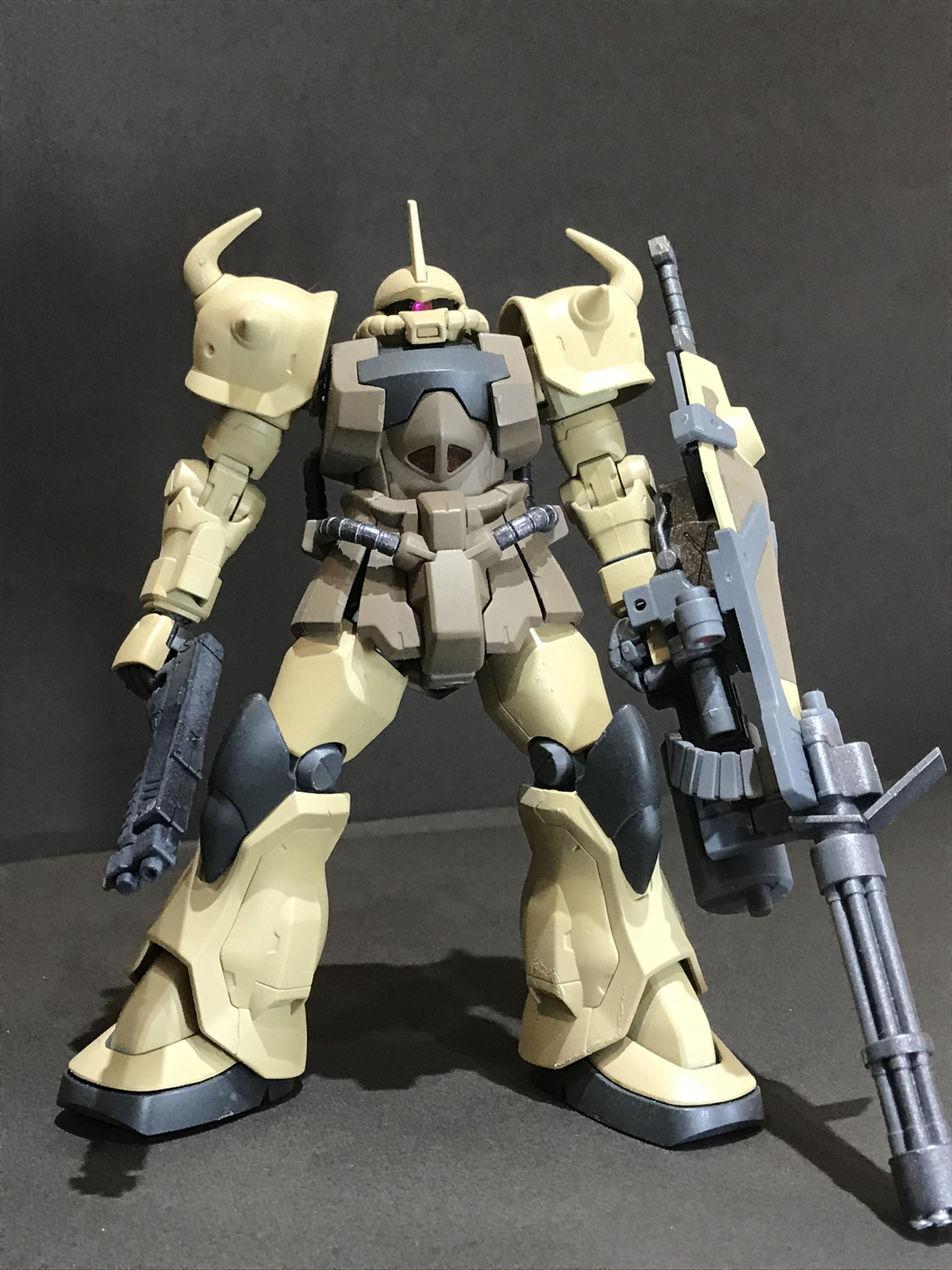 グフ・カスタム 砂漠戦仕様｜さにーぼーいさんのガンプラ作品｜GUNSTA