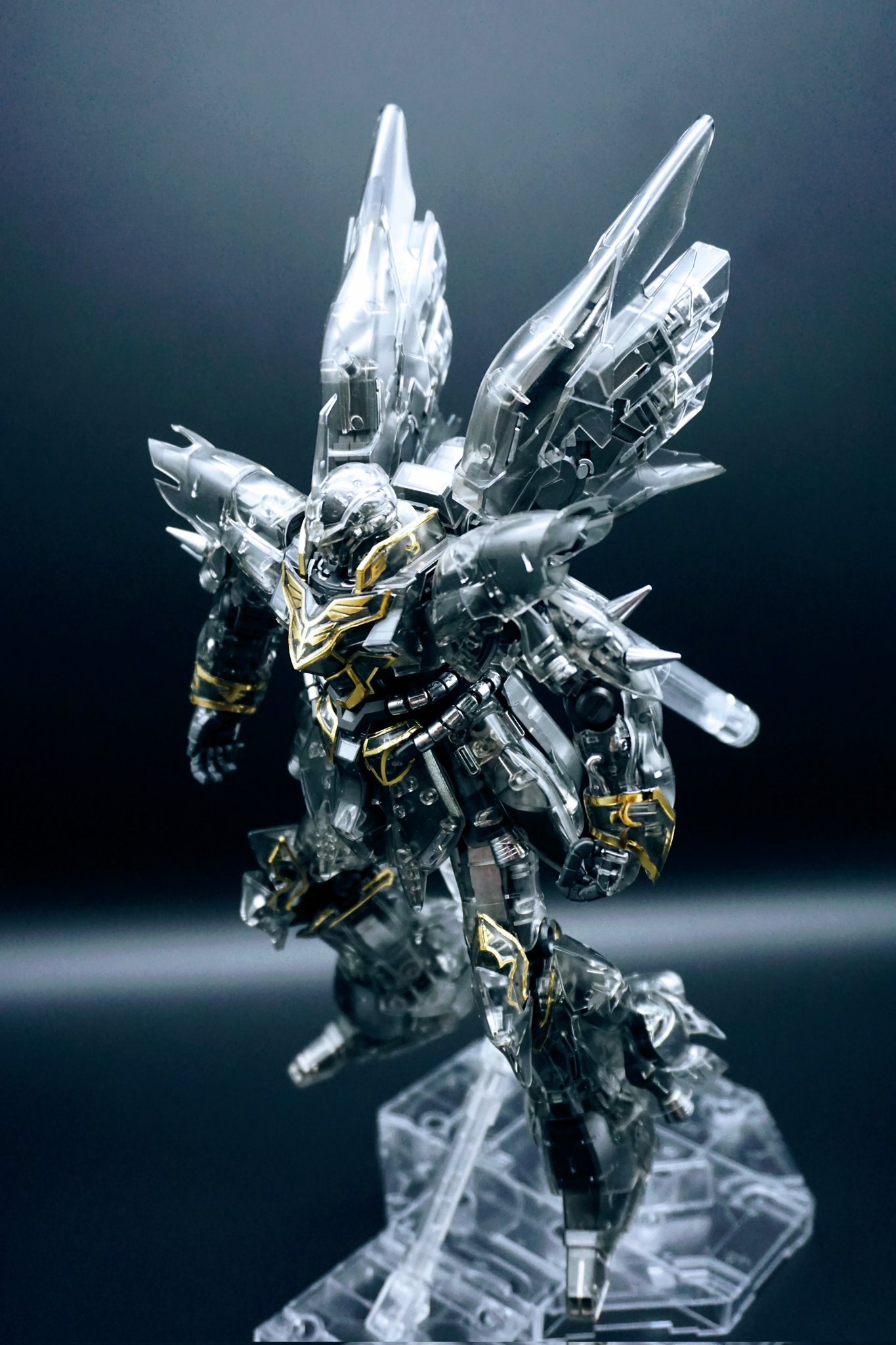 MG「シナンジュ[メカニカルクリア]」｜PachiLatejiさんのガンプラ作品