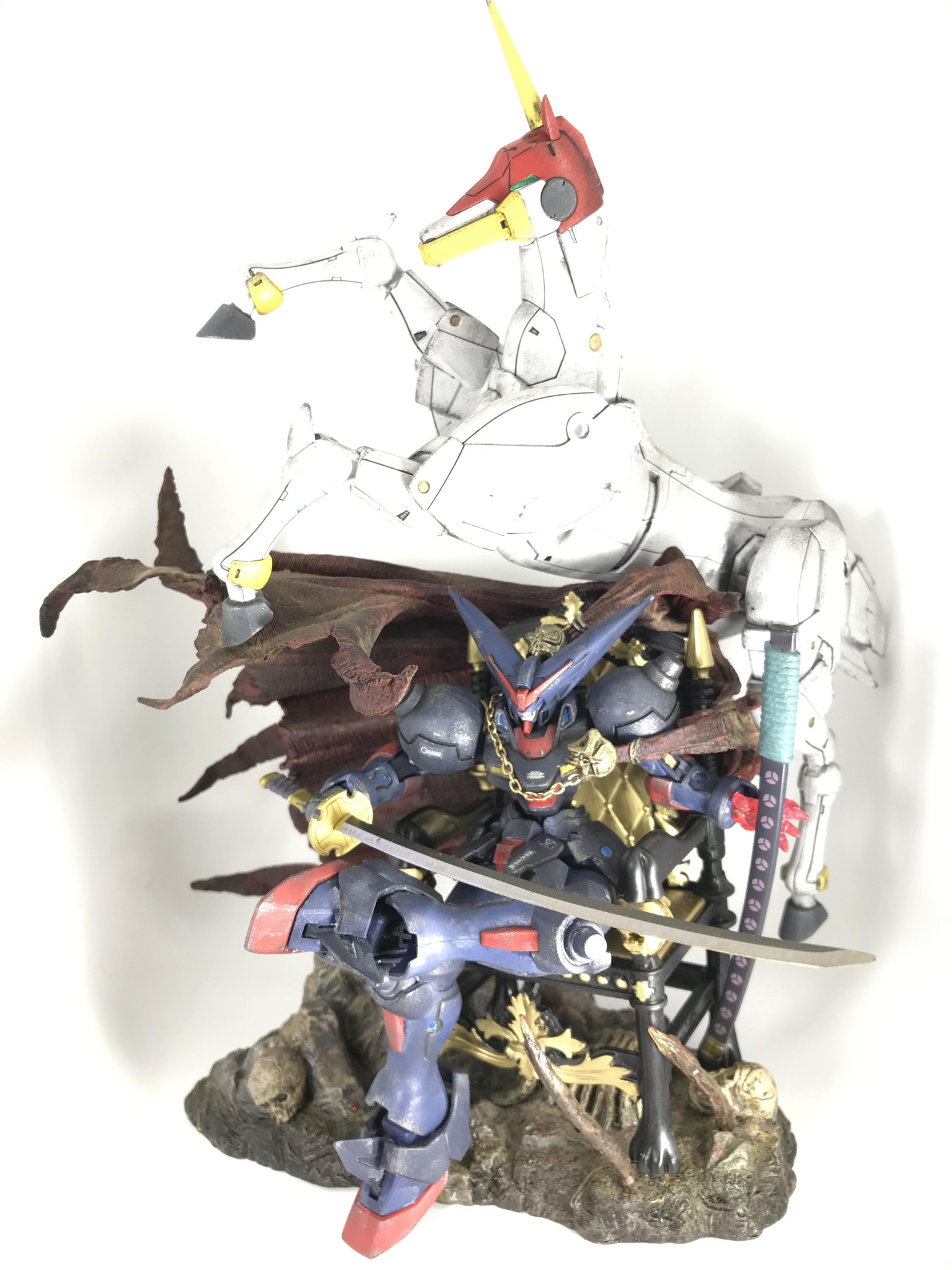 HG マスターガンダム 無塗装 お手軽ウェザリン 成型色仕上げ スポーン