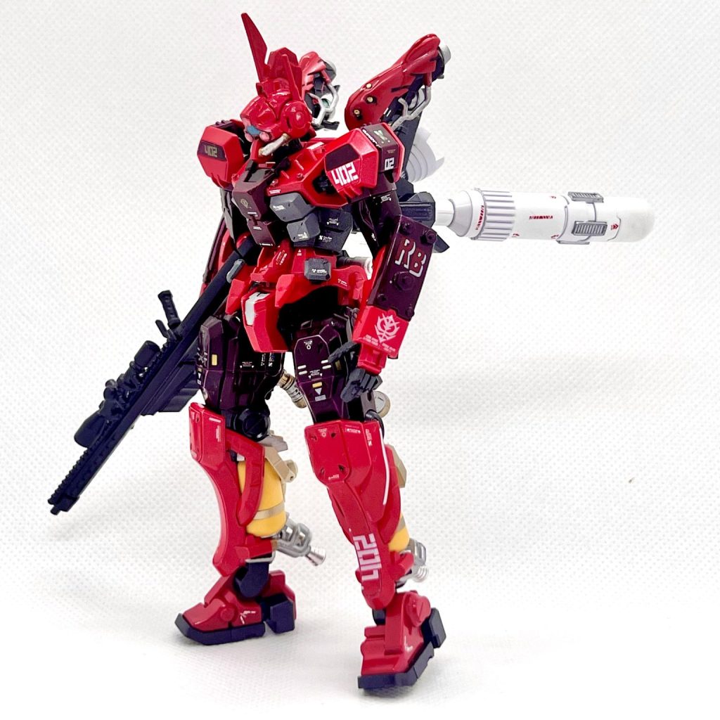 HG ジークアクス + 軍警ザク + ゲルググ スガイ機 + 赤いガンダム HG