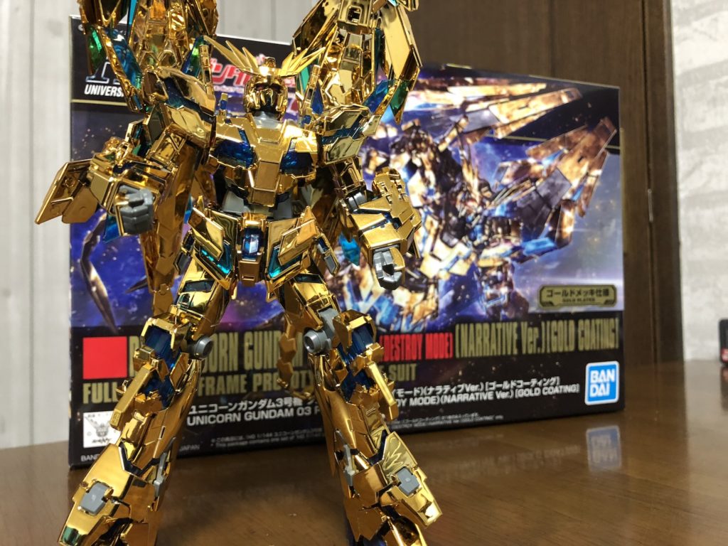 豪華！金メッキ！】HG ユニコーン3号機フェネクス ガンプラレビュー