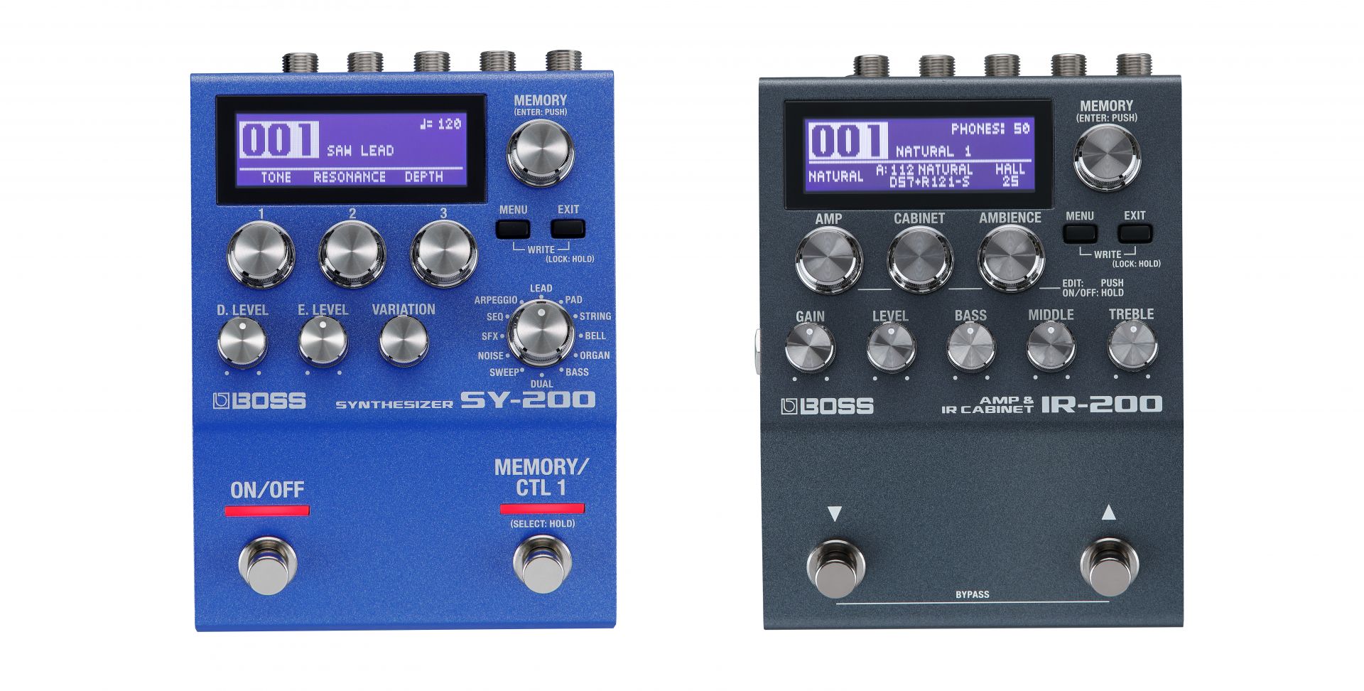 BOSS IR-200 & SY-200｜ツインペダルシリーズにアンプシミュレーター