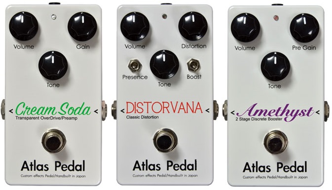 歪み・ブースター】日本製エフェクター Atlas Pedalより新機種3モデル