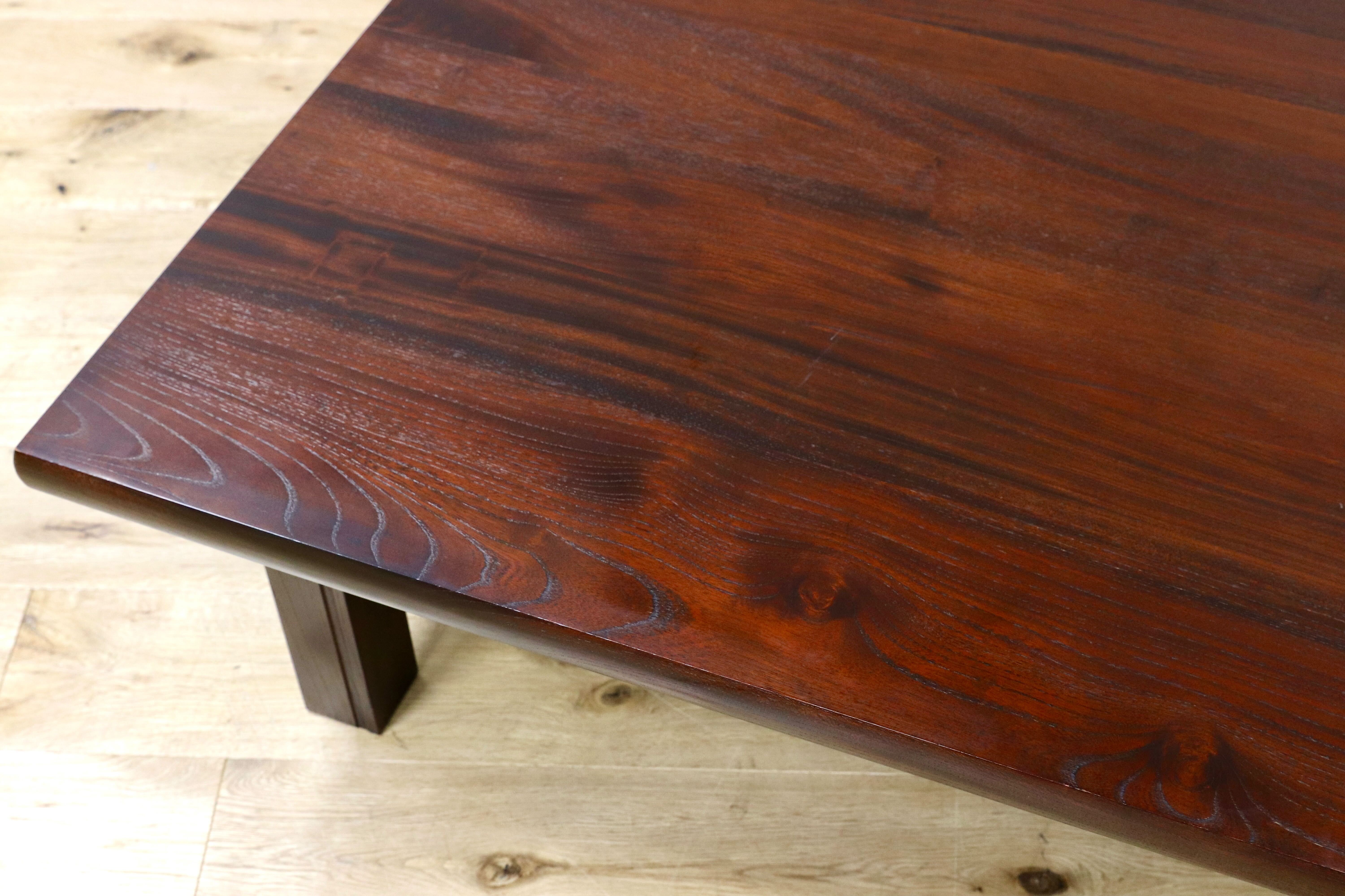 GMHH107○九州民芸家具 欅無垢材 センターテーブル リビングテーブル