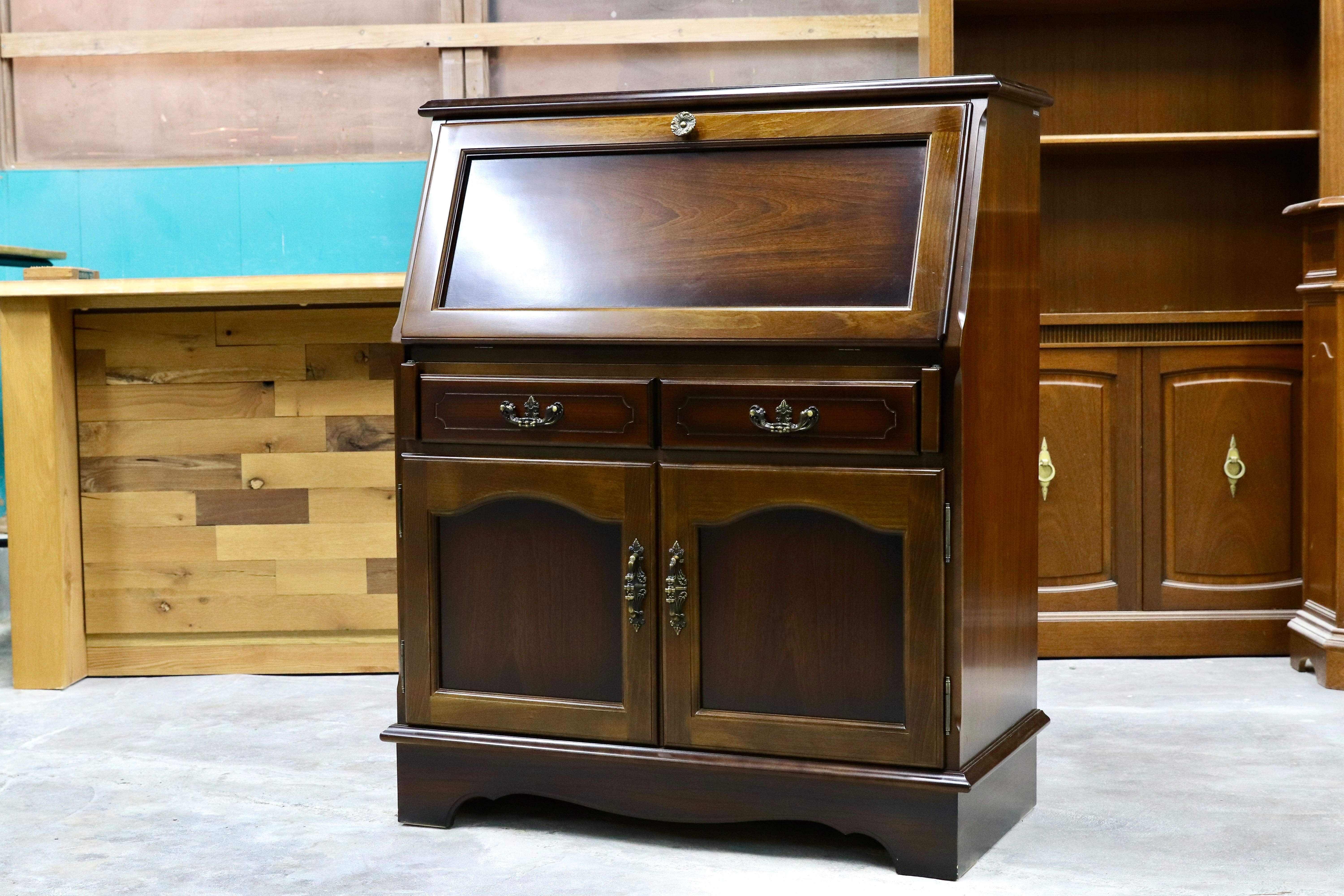 カリモク ライティングビューロー ライティングデスク 【オールド