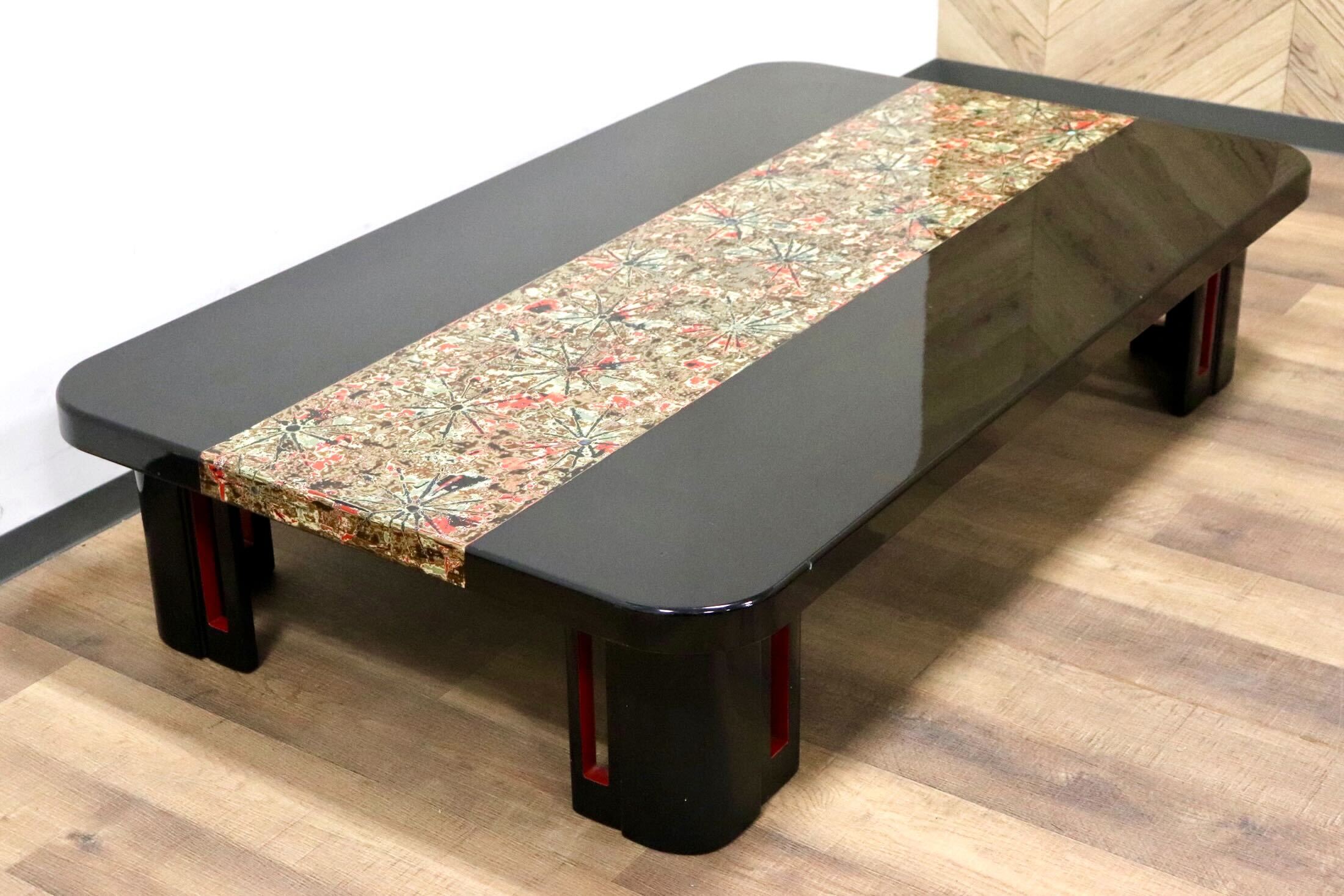 昭和レトロ/1950年代物】ちゃぶ台 折り畳み ローテーブル焦げ茶色