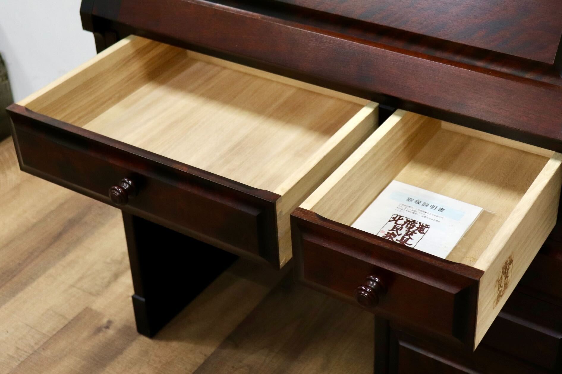 GMIH4○北海道民芸家具 ライティングビューロー 勉強机 学習机 書斎机