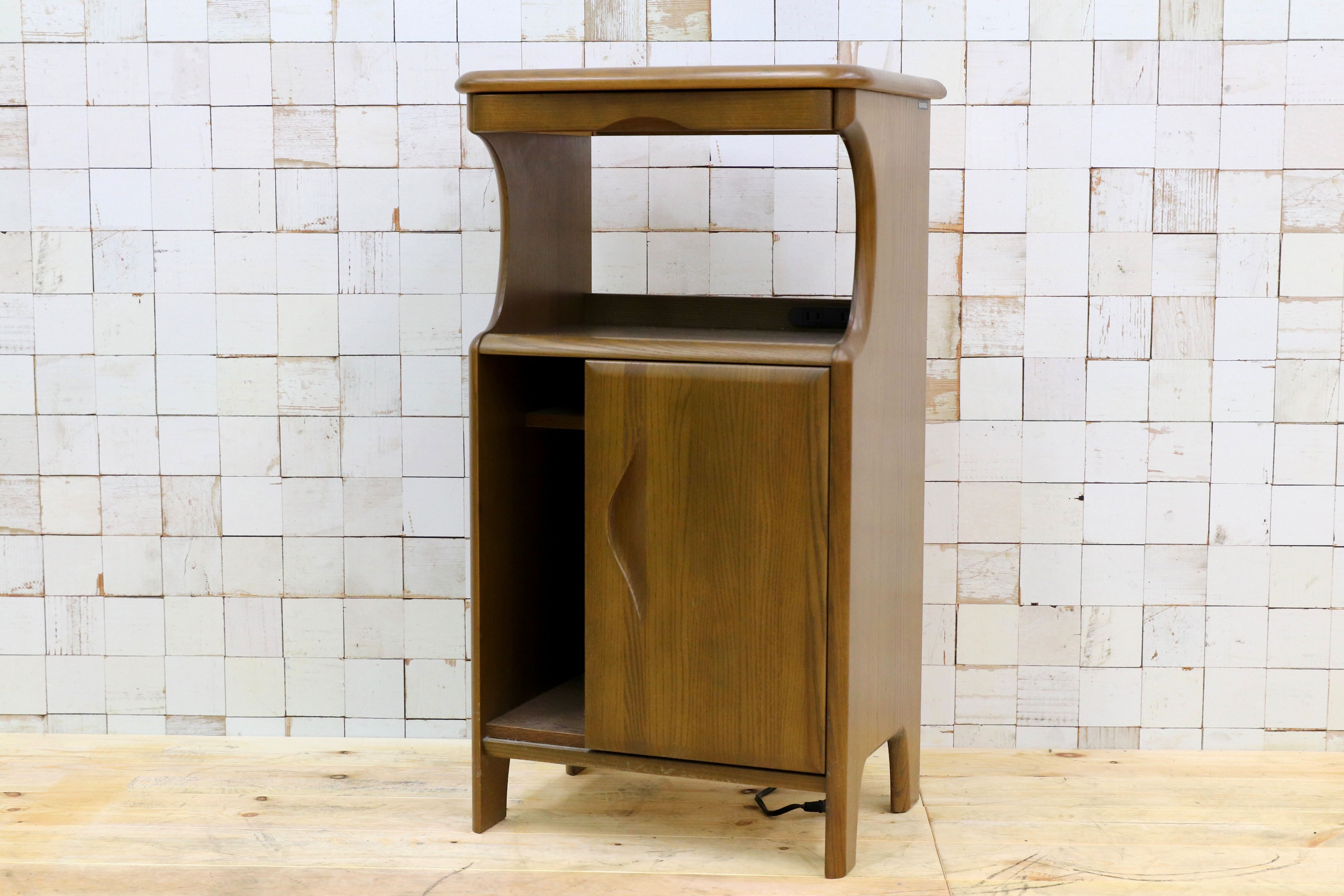 カリモク karimoku 木製サイドテーブル 天然木電話台・ファックス台