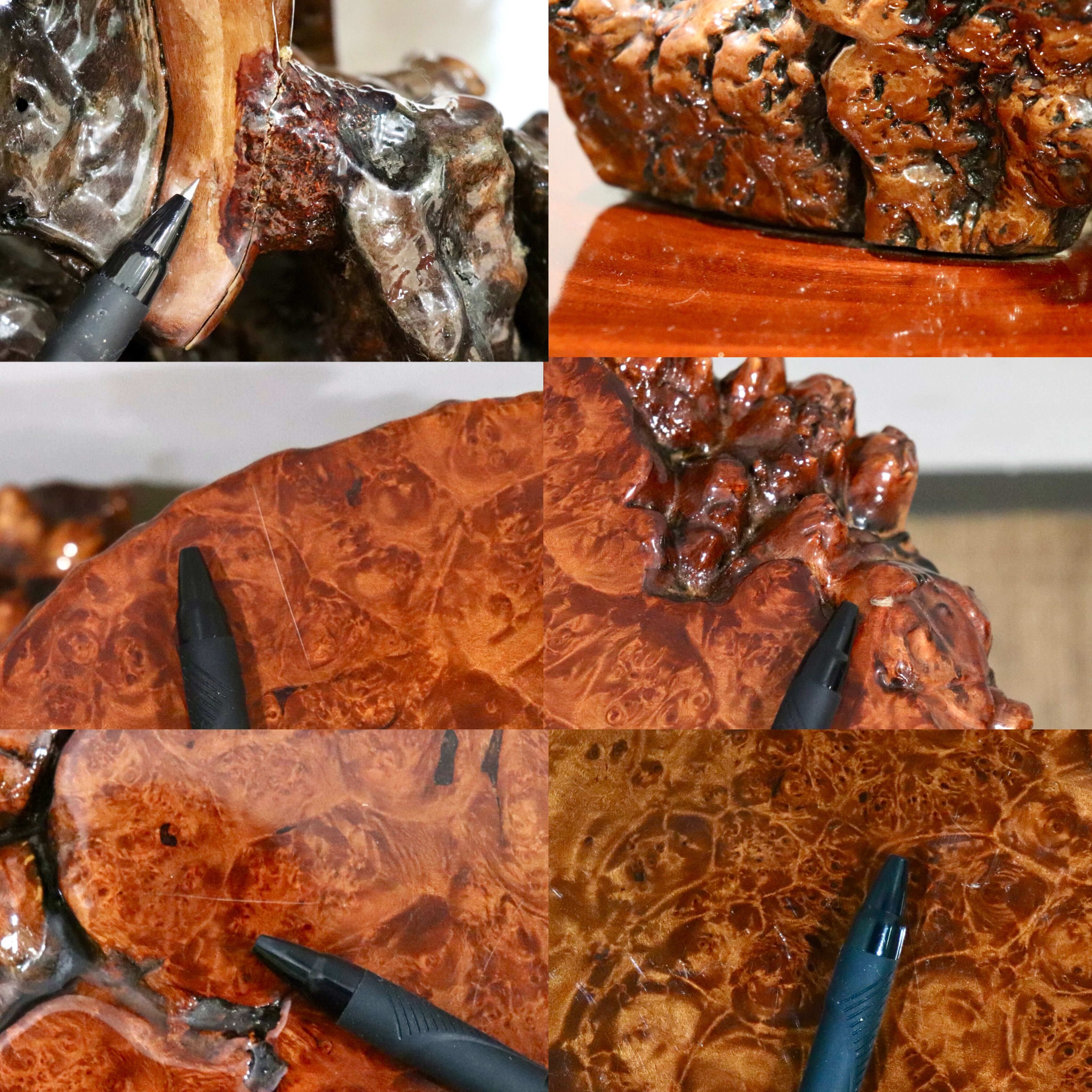 値下げ 銘木 唐木 花梨無垢 花鳥透かし彫り 違い棚 ハーフムーン