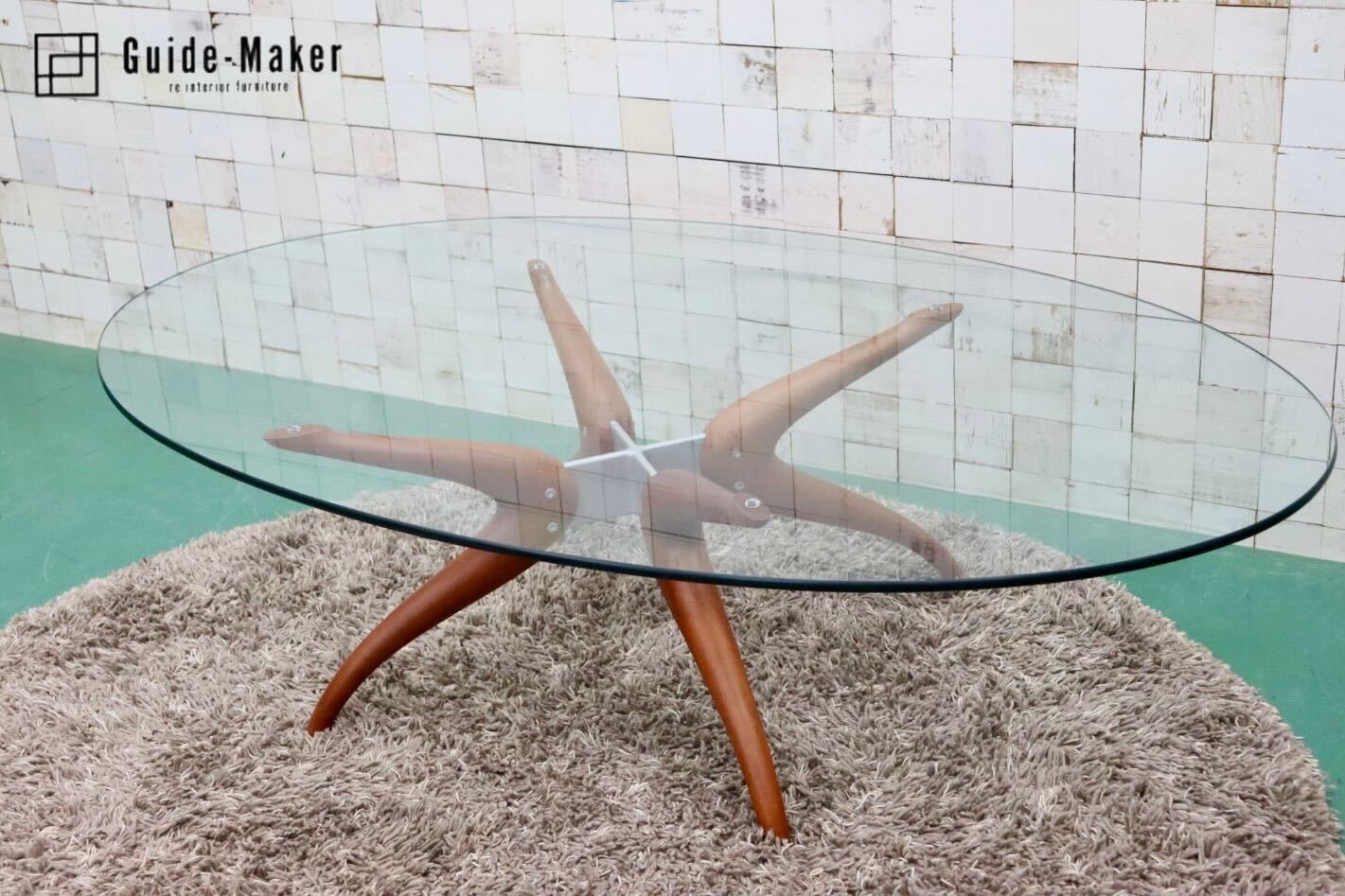 ポラダ社アクタスporada 木製サイドテーブル チェリー材美品